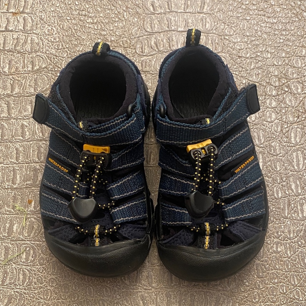 Keen Navy and Yellow Kids Sandals